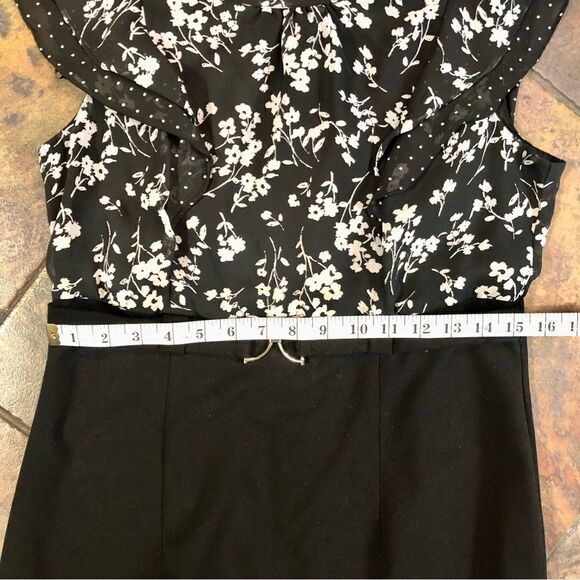 ALYX Dress Women’s Floral on Top Pencil Skirt on Bottom with Waist Belt Size 10 - Picture 6 of 13